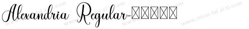 Alexandria Regular字体转换